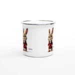 Weiße 12 Unzen Emaille Tasse