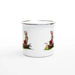 Weiße 12 Unzen Emaille Tasse